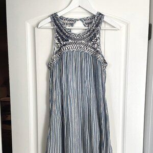 URBAN OUTFITTERS Ecote Striped Crochet Dress